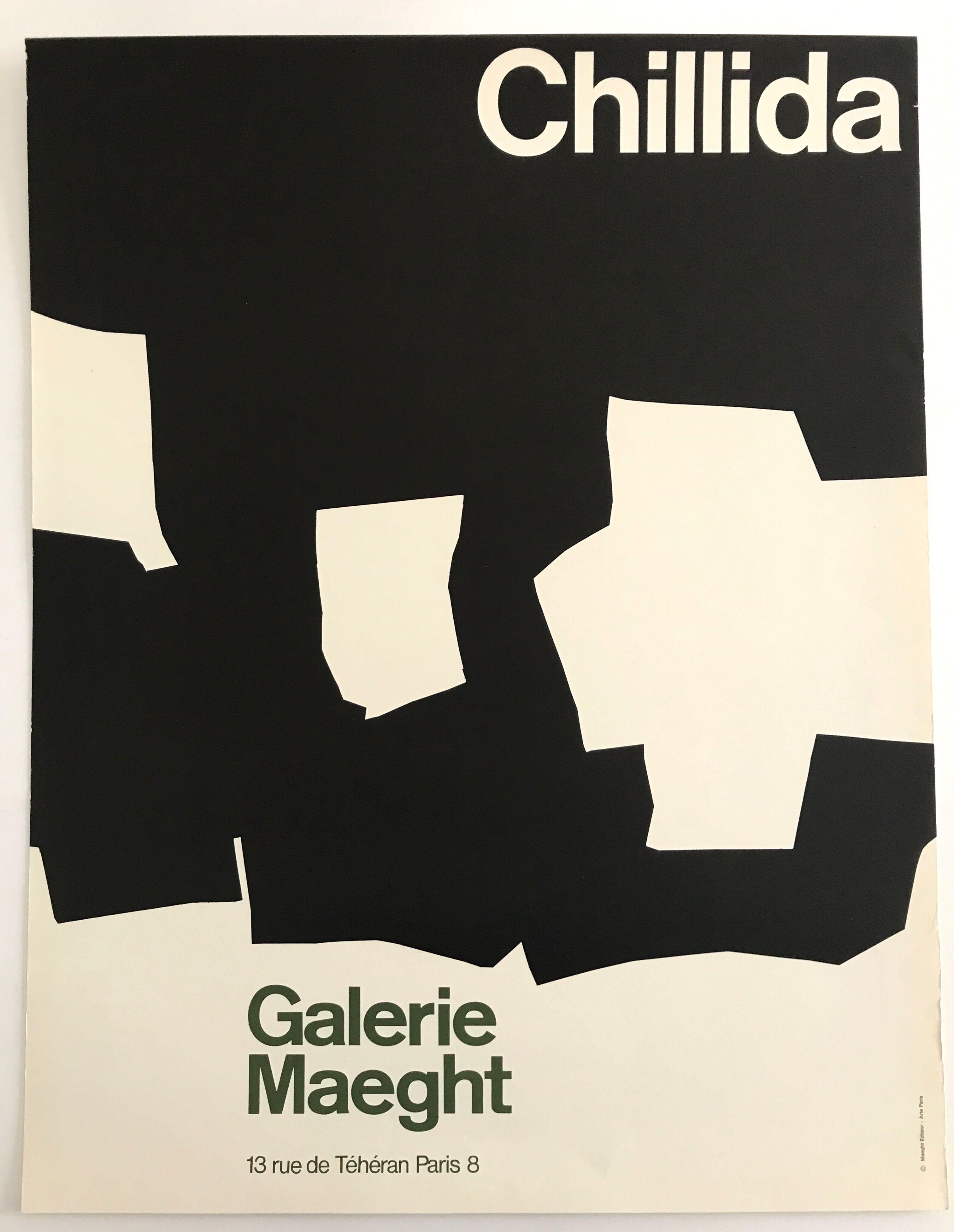 Original poster in lithograph after Eduardo Chillida, Maeght Gallery, 1968