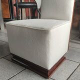 Charming period heater of the decorative arts in solid walnut
