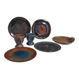 Ceramic lot signed Alice Colonieu