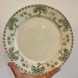 Set of 8 vintage plates in palmyre de sarreguemines iron earth (lot 3)