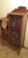Small Art Nouveau display cabinet 1900 – Walnut and amber glass