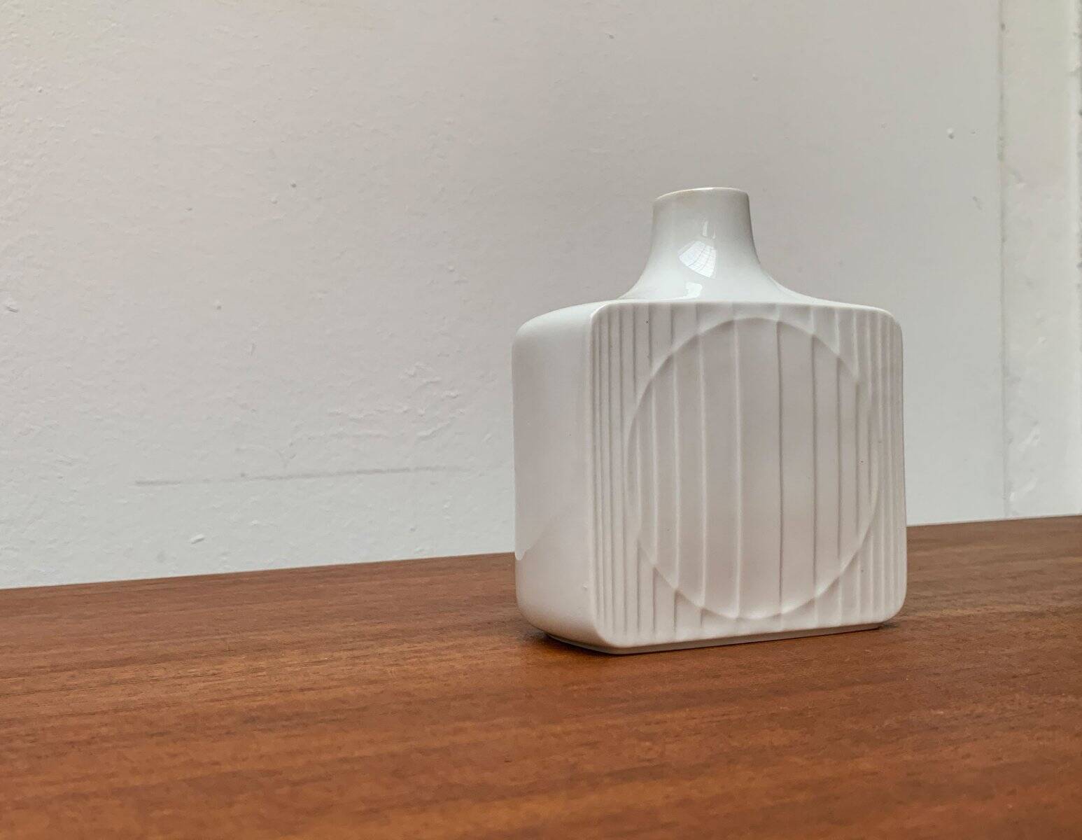 Vintage minimalist porcelain vase from Fürstenberg, Germany.