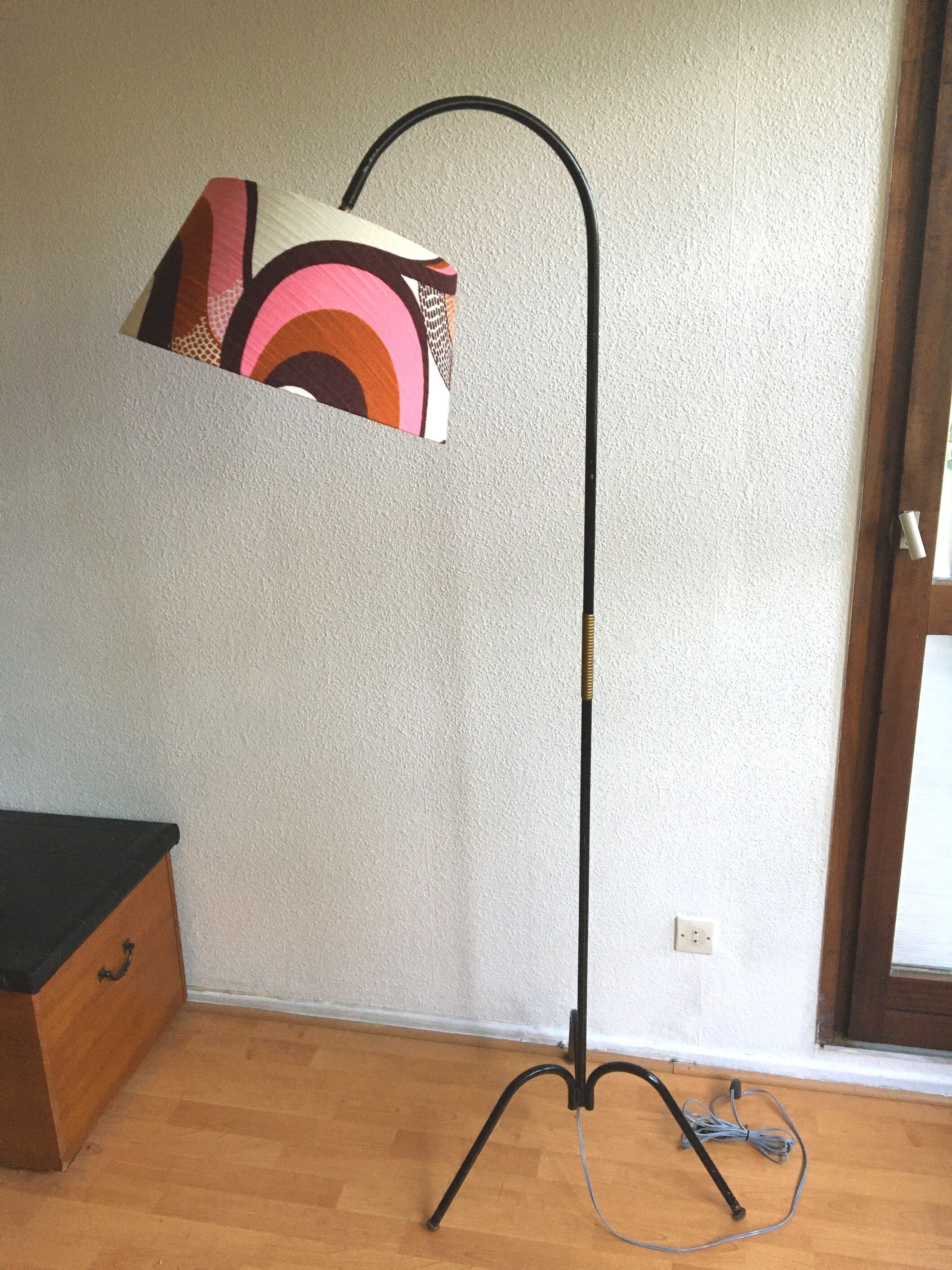 Floor lamp lampshade fabric Kiko vintage 1970