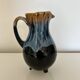 Flamed blue tripod jug