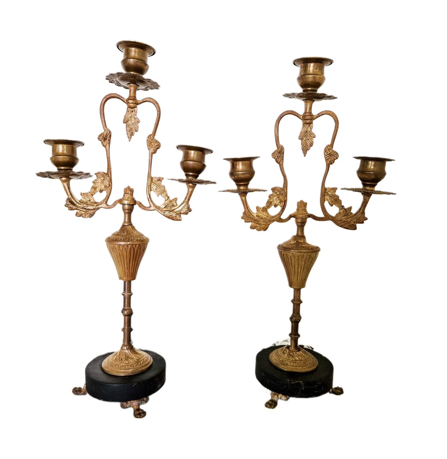 Pair of old XlX th century Napoleon III style candlesticks