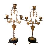 Pair of old XlX th century Napoleon III style candlesticks