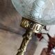 Retro-chic upcycled lamp | bronze and spherical glass
