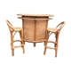 Rattan/bamboo bar and stools