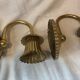 Pair of golden wall light