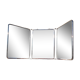 Beveled triptych barber mirror