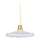 Pendant light in serrated opaline glass