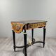Writing table in Napoléon III style with marquetry and gilded bronzes, 19th century.