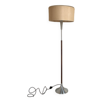 Lampadaire scandinave palissandre pied tulipe vintage