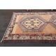 Vintage Turkish Oushak Handmade Wool Cotton Orange Runner Rug 113x317
