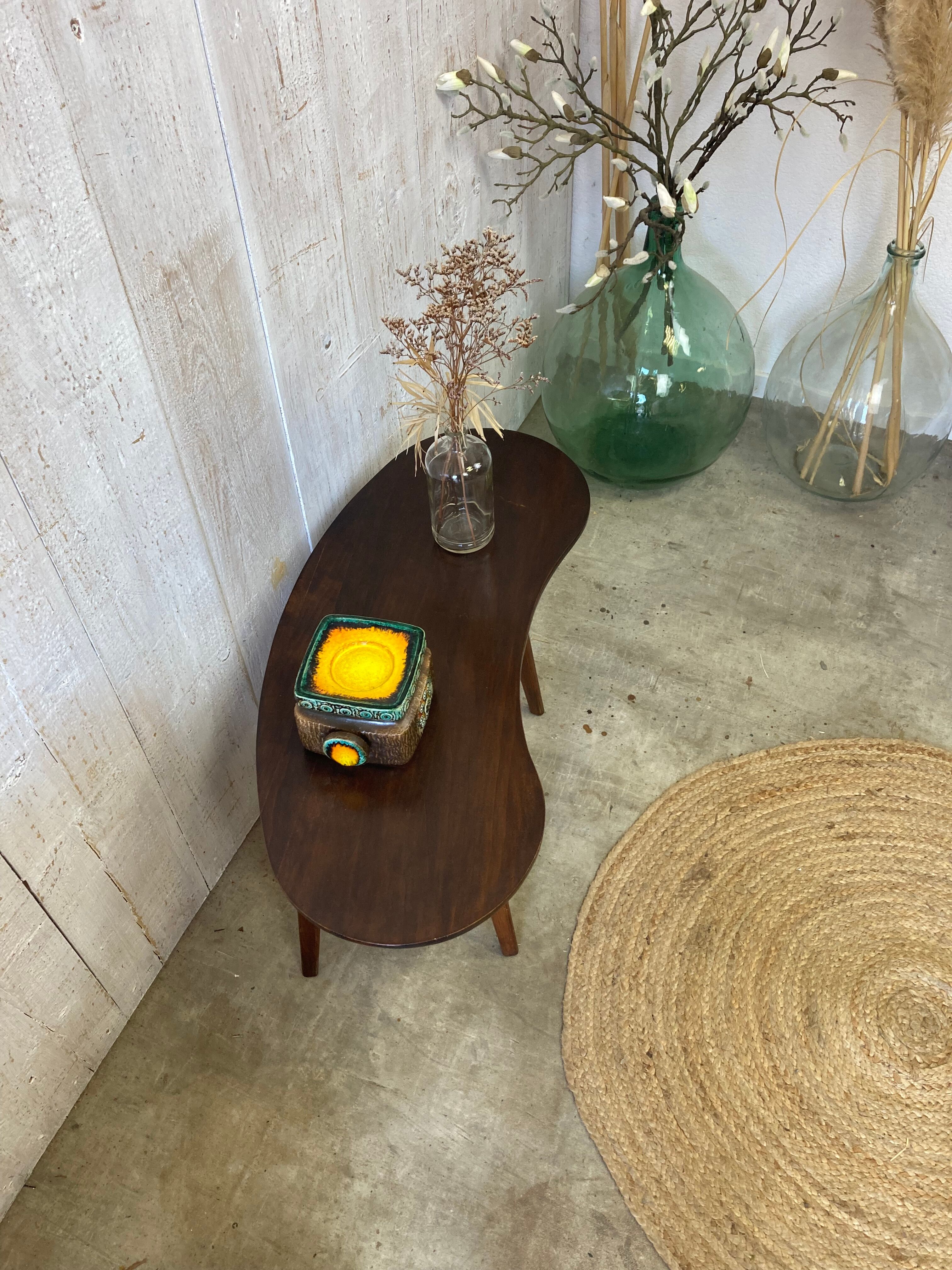 Table basse haricot vintage