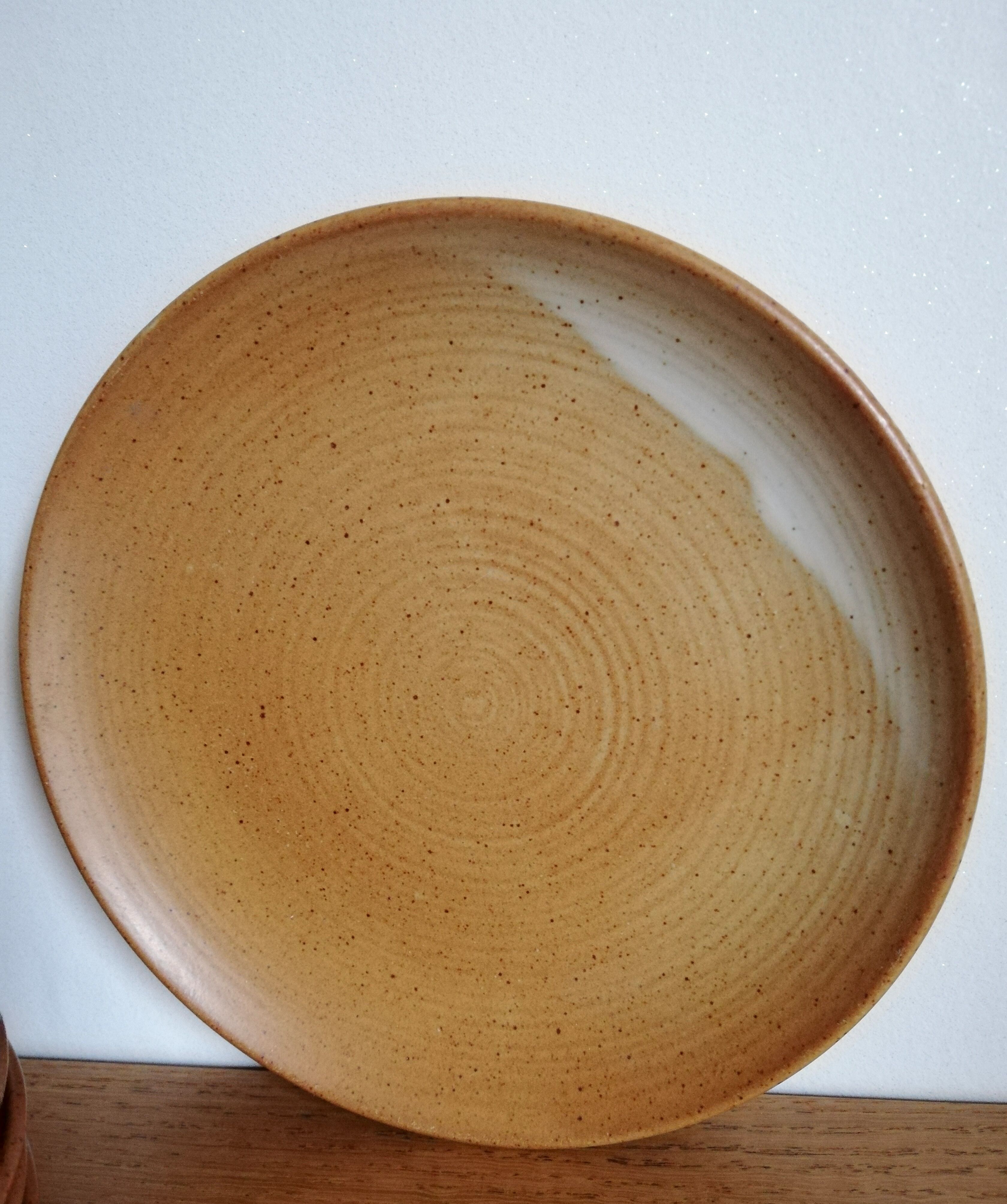 Set 8 plates for dessert sandstone Village NCF France