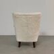 Danish lounge chair with new curly fur upholstery