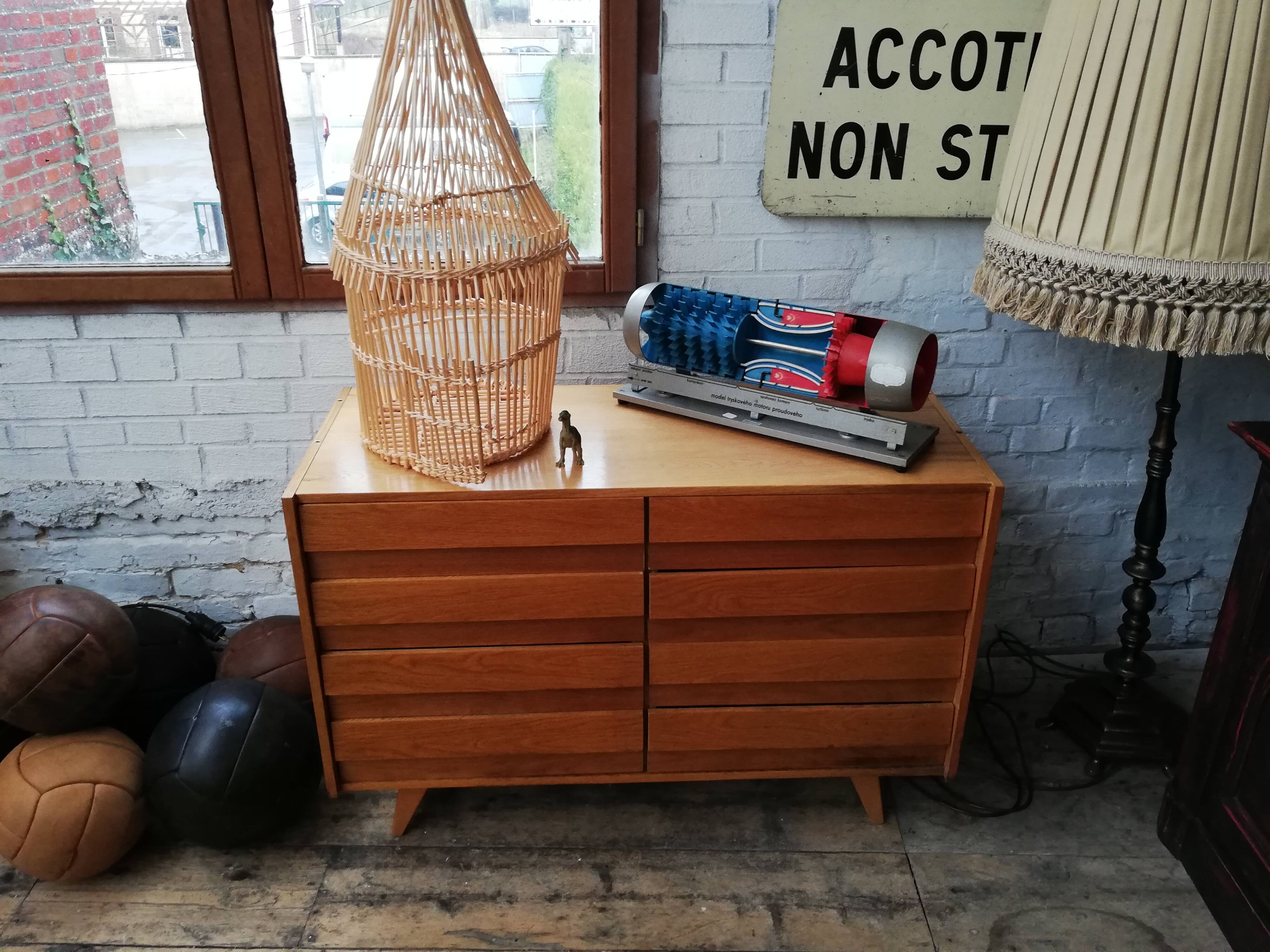 Commode, Tchèque vintage, Jiroutek, U453, 1960 style art déco