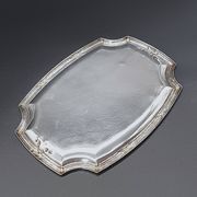 Refined small serving tray or rectangular catch-all with rounded corners.