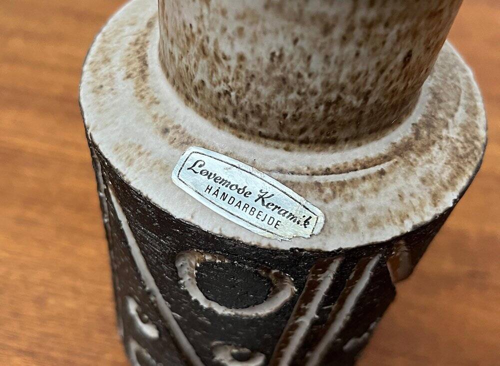 Mid-Century Danish Studio Pottery Vase from Lovemose Denmark, 1960s