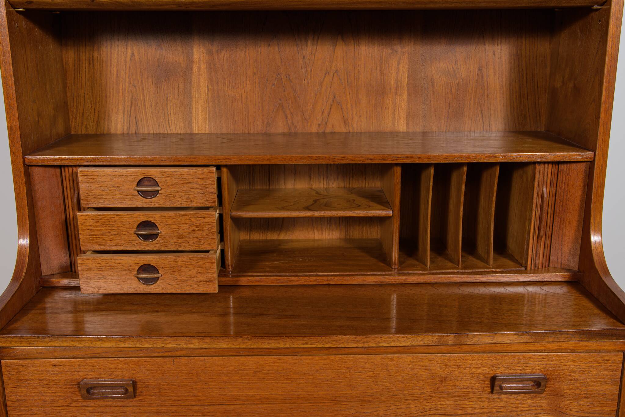 Mid-Century Teak Shelf by Johannes Sorth for Bornholm, Denmark, 1960s