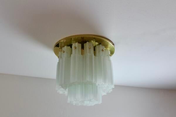 Star recessed plastered plastered in brass and frosted glass Glash-tte Limburg