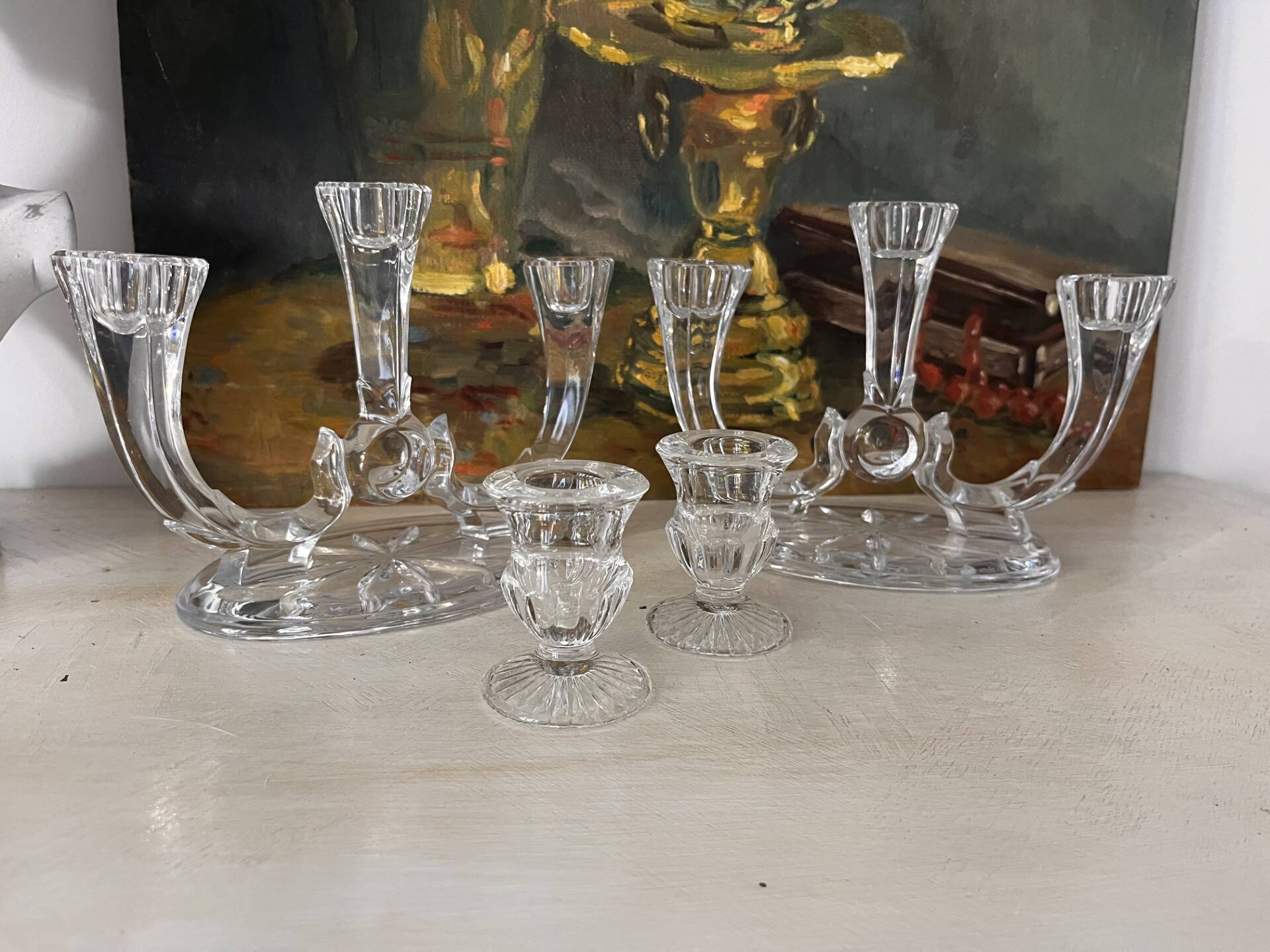 Set of 4 1960s candlesticks