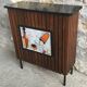 Furniture bar with vintage cocktails, teak blades and earthenware -1960s