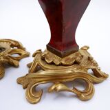 Paire de bougeoirs en bronze doré de style Napoléon III