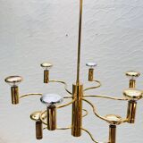 Massive brass chandelier
