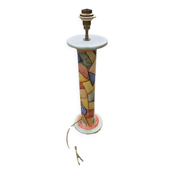 Grand Pied De Lampe Harlequin Signé Jean-Claude Monange — Beyit