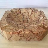 Veined marble ashtray tray