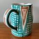 Robert Picault enamelled earthenware pitcher in Vallauris
