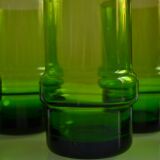 Lot de 6 verres vert vintage 1970 années 70