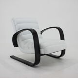 1930s Miroslav Navratil Lounge Chair in White Leather