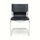 Pair of metal and leather chairs by Carlo Bartoli for T70, 1970s.