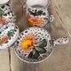 Set of 4 pieces La Roue Vallauris – 2 vases and 2 pans – ceramic v