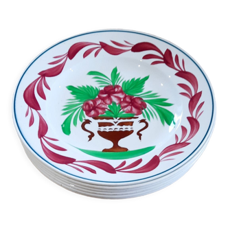 Assiettes  plates opaque Sarreguemines