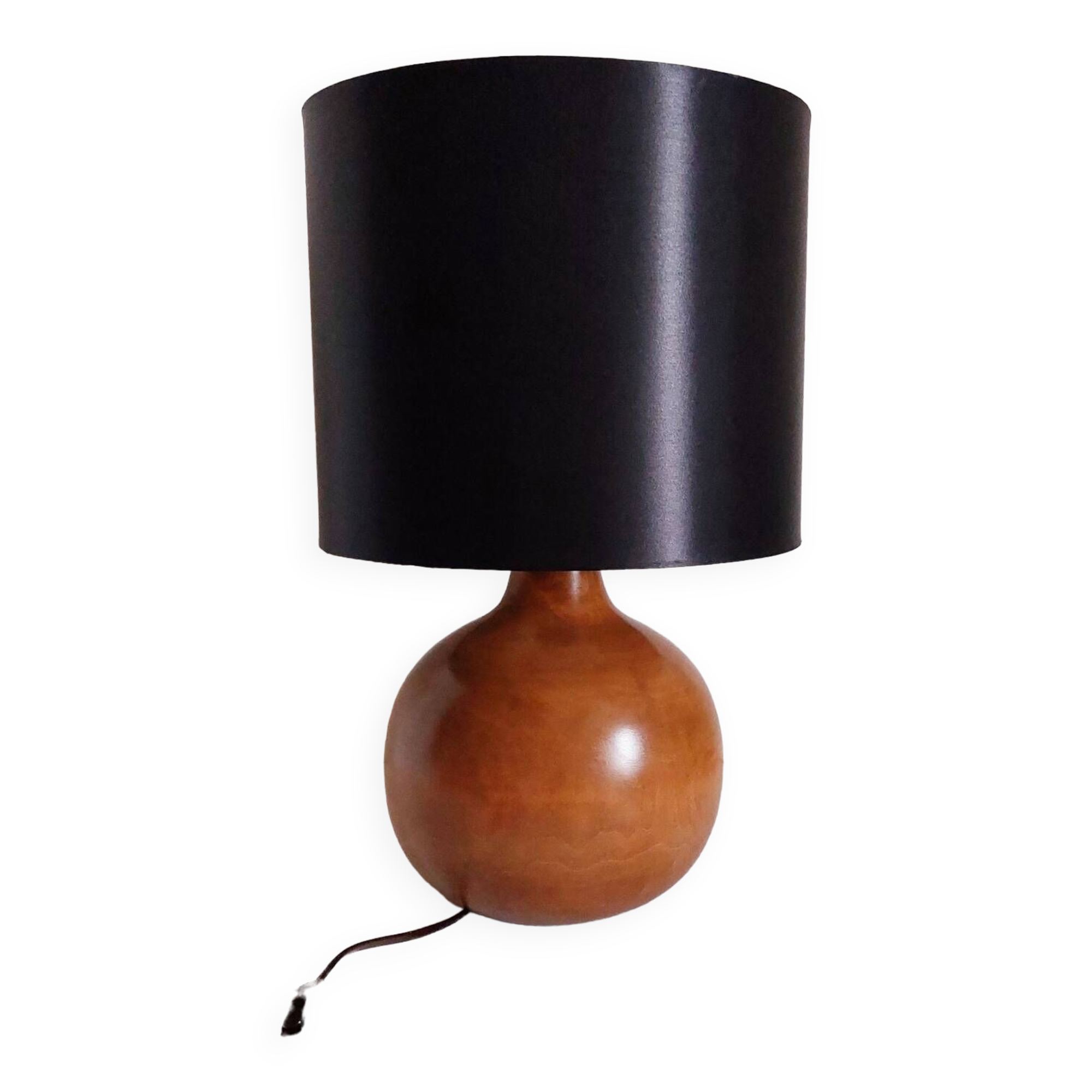 Vintage wooden foot lamp