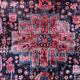 Tapis persan traditionnel vintage en laine, fait à la main, 298x166 cm