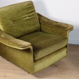 Pair of vintage velvet armchairs – 1960s