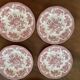 Lot de 8 assiettes faïence Wedgwood modèle faisan asiatique rose