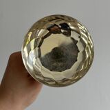 6 shiny metal footed bowls