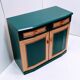 Vintage wooden & green sideboard