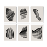 Lot de 6 tirages giclées abstraits, A4