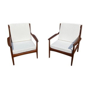 paire de fauteuils scandinave - teck