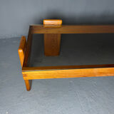 Pine coffee table & glass top