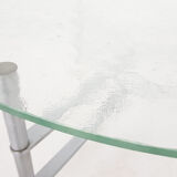 Table basse ronde en verre