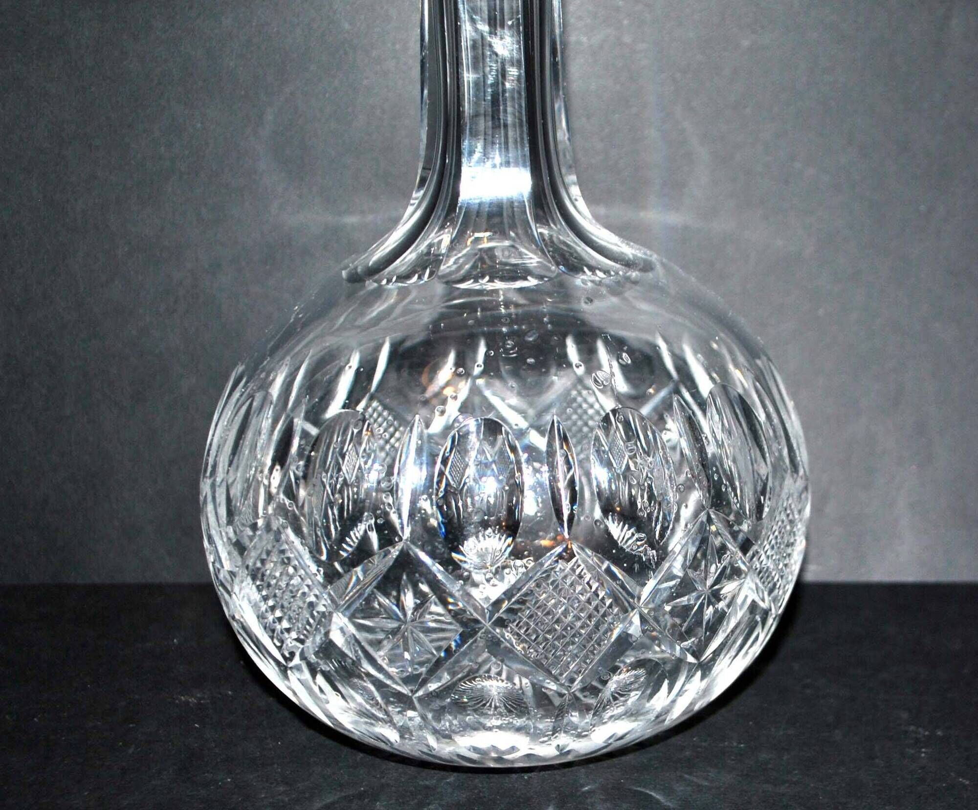 Saint-louis cut crystal carafe baccarat olive diamond bevel decoration 33 cm