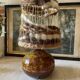 Stoneware lamp La Borne signed Migeon